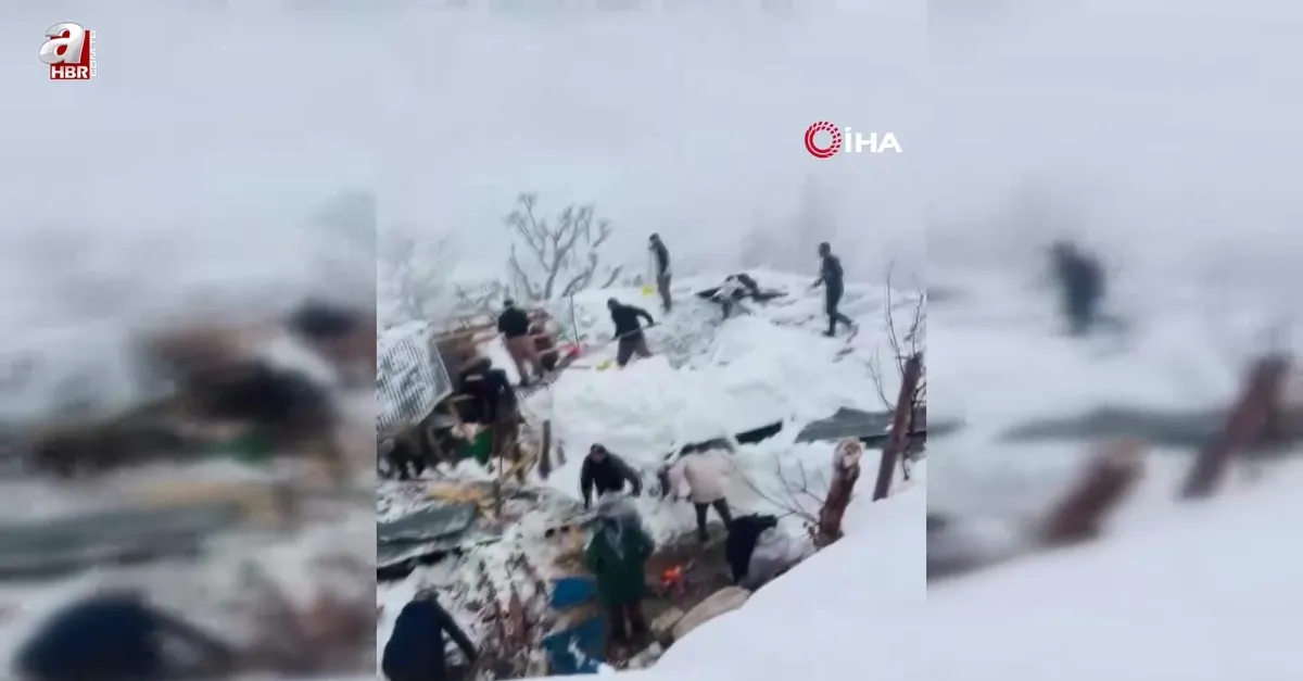 Derecik’te ahır çatısı çöktü