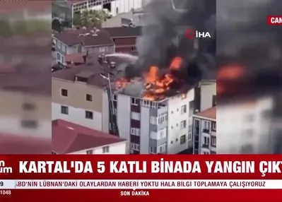 5 katlı binada yangın çıktı