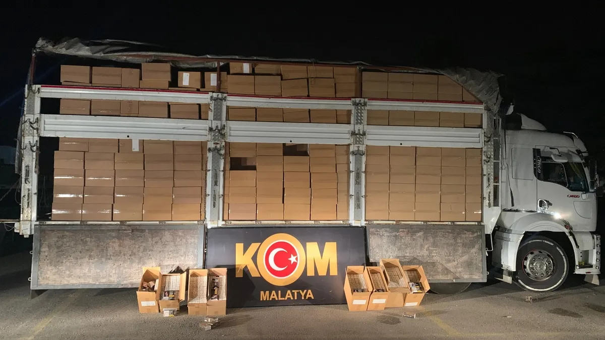 Malatya’da kaçakçılara geçit yok! 7 milyondan fazla makaron ele geçirildi