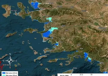 Santorini'deki hareketlilik sonrası dikkat çeken çalışma! Türkiye'de hangi kıyılarda taşkın riski var?