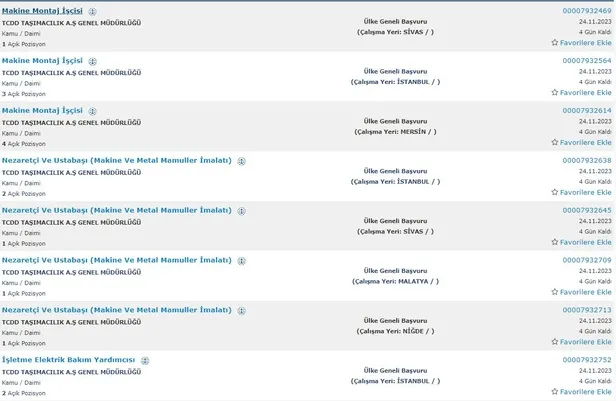 TCDD İŞKUR üzerinden işçi alımına başladı! Başvuru şartları ve ilan detayları neler?
