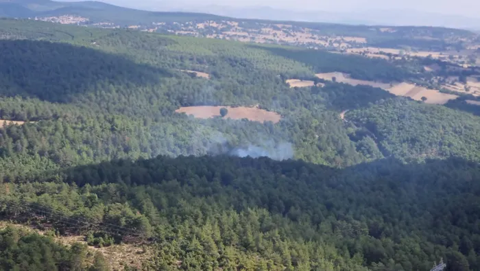 Son dakika: Balıkesir'de orman yangını - 1