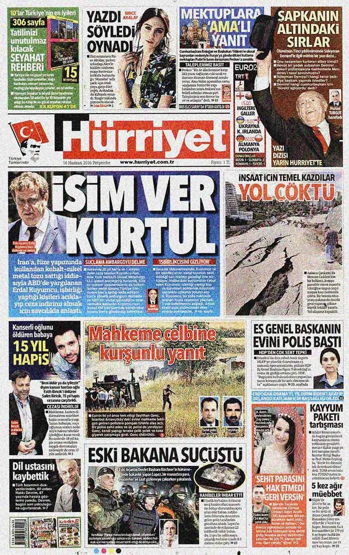 Hürriyet'in birinci sayfasından 5 algı operasyonu - 1