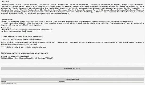 34 ila 37 bin TL arasında maaş veriyor! 12 Farklı kadro için başvuruları İŞKUR üzerinden toplamaya başladı! İşte kadrolar… - 5