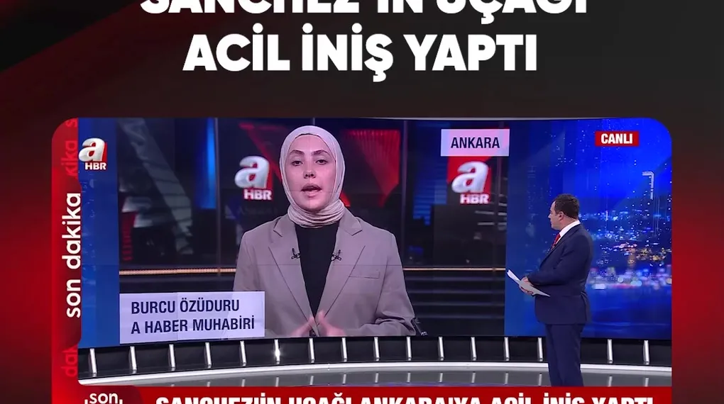 SANCHEZ'İN UÇAĞI ACİL İNİŞ YAPTI