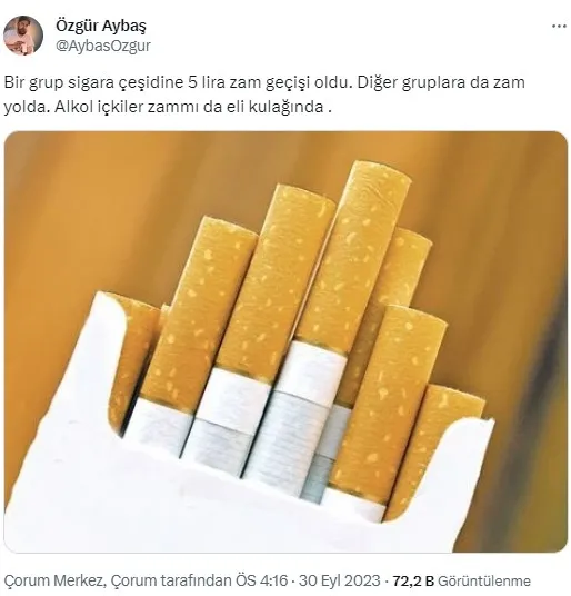 Sigaraya zam geldi mi, yolda mı son dakika? En ucuz sigara ne kadar olacak? Ekim 2023 güncel sigara fiyatları...