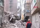 Diyarbakır’da depremde hasar alan bina çöktü!