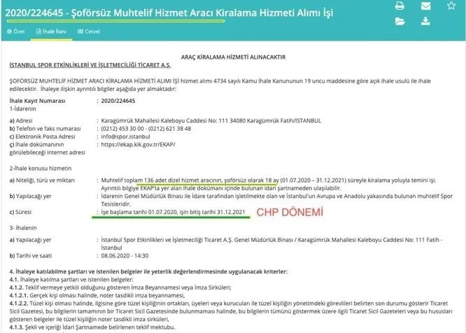 Chp Li Istanbul Buyuksehir Belediyesi 1851 Araclik Ihale Yapacak