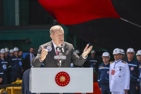 Son dakika: Başkan Erdoğan'dan Hızırreis Denizaltısı Havuza Çekme ve Selmanreis Denizaltısı İlk Kaynak Töreni'nde önemli açıklamalar - 2