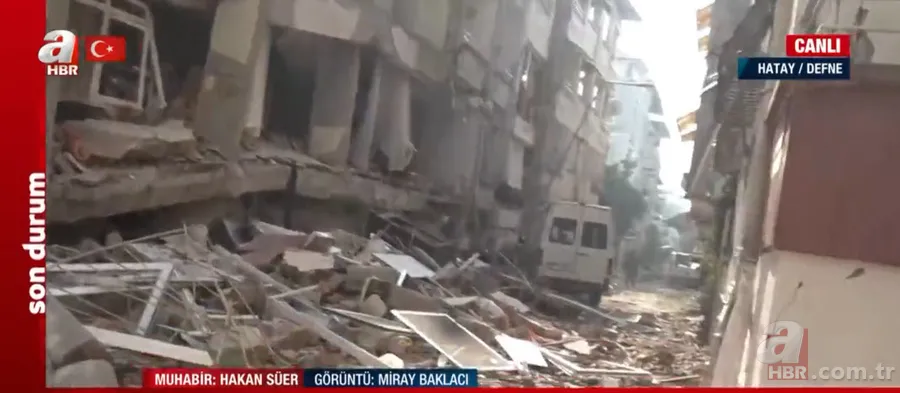 Korku filmini aratmayan görüntüler! Hatay Defne’de sokaklar enkaz yığını | A Haber görüntüledi 14