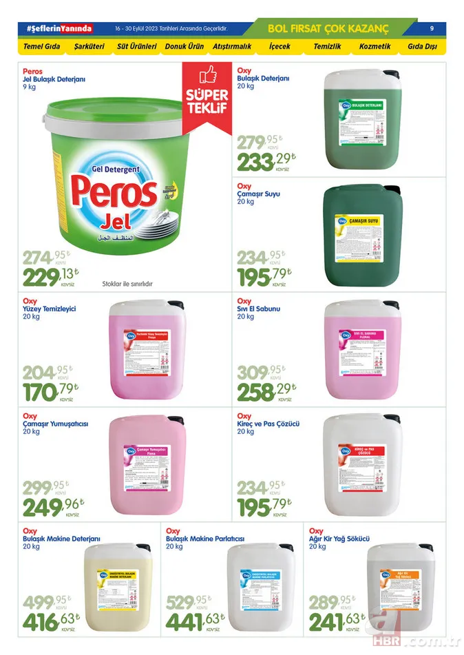 28 Eylül Bizim Toptan Market indirim kataloğu yayınlandı! 2 kg kaşar peynir 285 TL, 3 kg çay 267 TL, 3 kg çay 267 TL, 50’li karton bardak 12.46 TL’den satışa sunuluyor 18