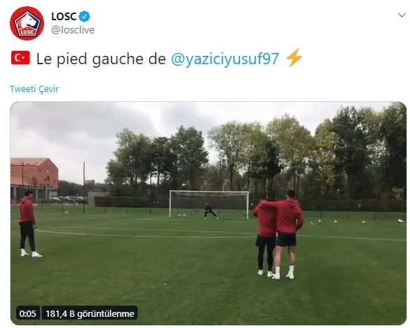 Lille'den Yusuf Yazıcı paylaşımı! Sol ayağı... - 1