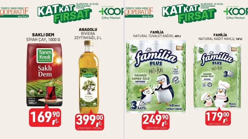Tarım Kredi'den yaz sonu kampanyası: 28 Ağustos-1 Eylül kataloğunda fiyatlar indi! Zeytinyağı 399, Kasap sucuk 649 TL...