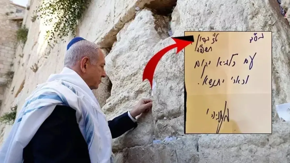Katil Netanyahu 1 gün önce saldırı sinyalini böyle vermiş! Ağlama Duvarı'ndaki ayrıntı her şeyi anlattı