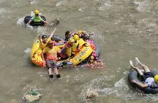 Kosova’da şambrel ile rafting heyecanı