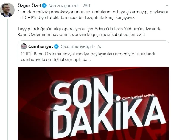 CHP, camilerden Çav Bella çalınmasına sevinen Banu Özdemir'e sahip çıktı - 1