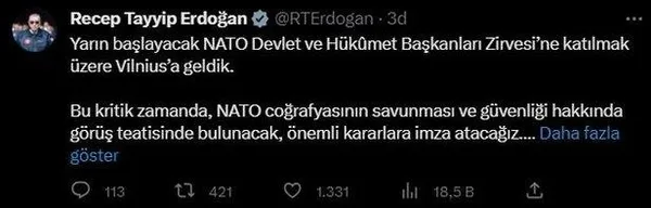 NATO Genel Sekreteri Stoltenberg: Erdoğan en kısa sürede İsveç’in NATO üyeliğini TBMM’ye götüreceğini söyledi