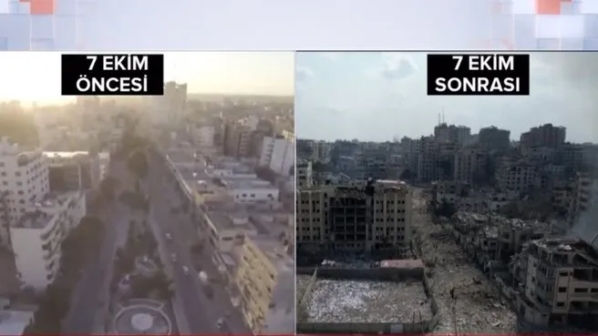 İsrail bombardımanı sonrası Gazze! Katliamın boyutunu gözler önüne serdi