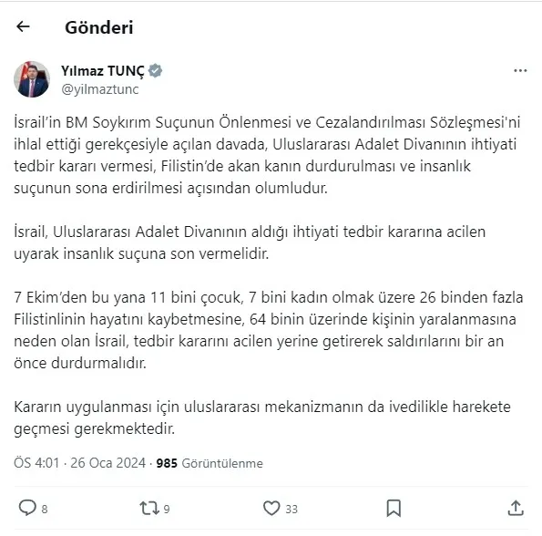 Son dakika | Çanlar Gazze kasabı Netanyahu için çalıyor! Katil İsrail soykırım suçuyla yargılanacak! Türkiye'den tepkiler geldi - 4