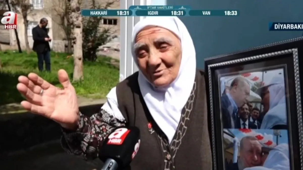 82 yaşında ki Saliha Nine'nin Erdoğan sevgisi! 
