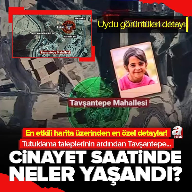 Narin cinayeti saatinde yaşananlar A Haberde...