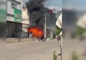 İnegöl mobilya sanayinde yangın