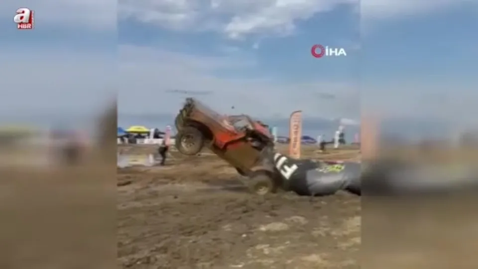 Bitiş çizgisini takla atarak geçtiler