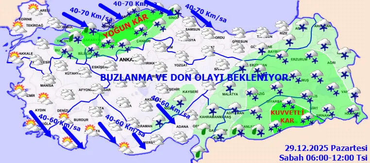 YURT GENELİNDE KIŞ ETKİSİNİ ARTIRIYOR