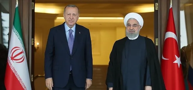 Başkan Erdoğan İran Cumhurbaşkanı Ruhani ile görüştü