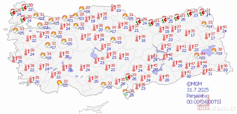 Tropik nem etkisi sona eriyor! Sıcaklıklar 5 derece düşecek: Meteoroloji gün gün paylaştı: İstanbul dahil 31 ilde gök gürültülü yağış 6