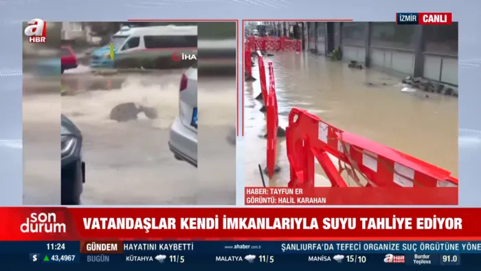 Beceriksizlik İzmir'i sular altında bıraktı! A Haber vatandaşın isyanını ekranlara taşıdı - 2