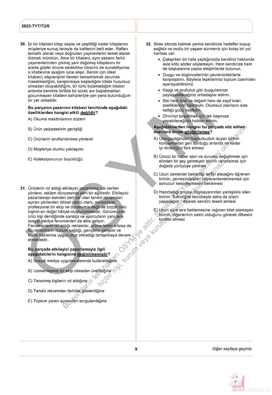 ÖSYM YKS 2023 A - B - C kitapçığı soruları ve cevapları osym.gov.tr! YKS SÖZEL- SAYISAL SORU KİTAPÇIĞI VE CEVAP ANAHTARI GÖRÜNTÜLEME PDF İNDİR! AYT, TYT, YDT... 25