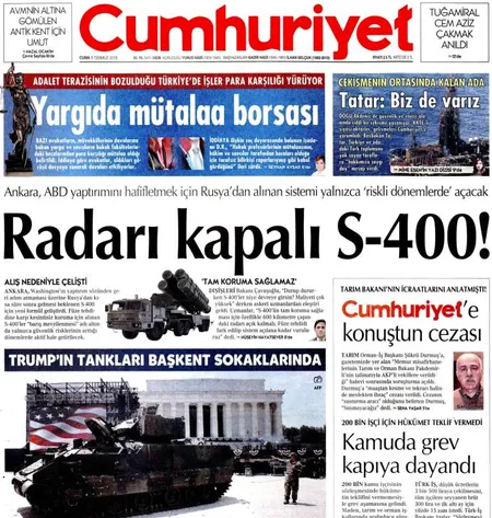 Cumhuriyet gazetesinden S-400 yalanı - 1