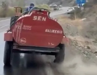 Patlak lastikle yardıma giden çiftçi A Haber'de