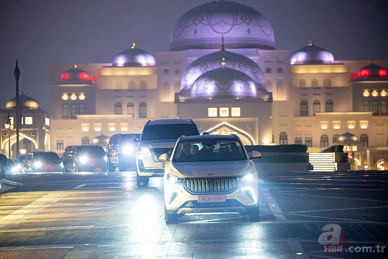 Başkan Erdoğan BAE Devlet Başkanı Al Nahyan'a TOGG hediye etti! Pamukkale beyazı ile Abu Dabi caddelerinde tur 13