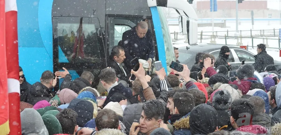 Başkan Erdoğan'a Erzurum'da sıcak karşılama 6