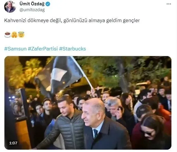 Türklüğü Siyonizmin önüne geçemedi! Arap düşmanı Ümit Özdağ’dan skandal paylaşım: İsrail’i boykot edenlere salak dedi Starbucks’ı savundu