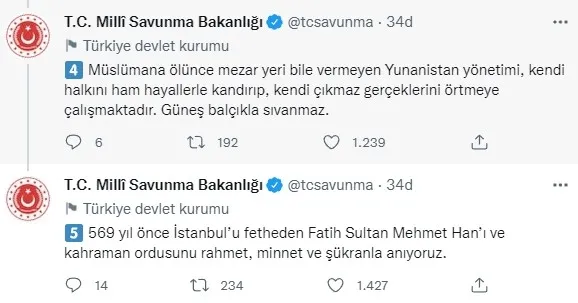 Son dakika: Milli Savunma Bakanlığından Yunanistan’a Ayasofya tepkisi: 1453’ten bu yana Türk milletinin koruması altında!