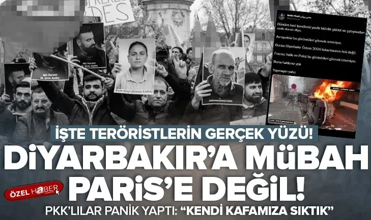 İşte teröristlerin gerçek yüzü: Terör eylemleri Diyarbakır’da olunca mübah Paris’te olunca değil