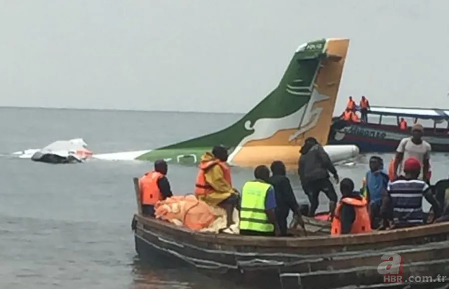 Tanzanya'da yolcu uçağı Viktorya Gölü'ne düştü! Korkutan görüntüler 10