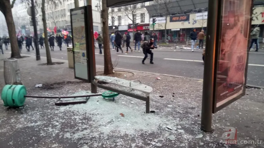 Terör örgütü PKK’lılar Paris'i yaktı yıktı! Fransız vekil Sebastien Delogu’dan vandallara destek 12