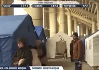 Beyrut'ta stadyuma çadırlar kuruldu