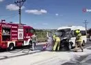 Araç yangını paniğe neden oldu