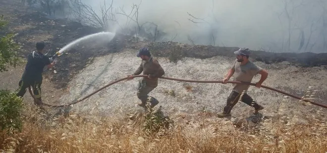 Alanya’da tarım arazisinde yangın! 10 dönüm zarar aldı