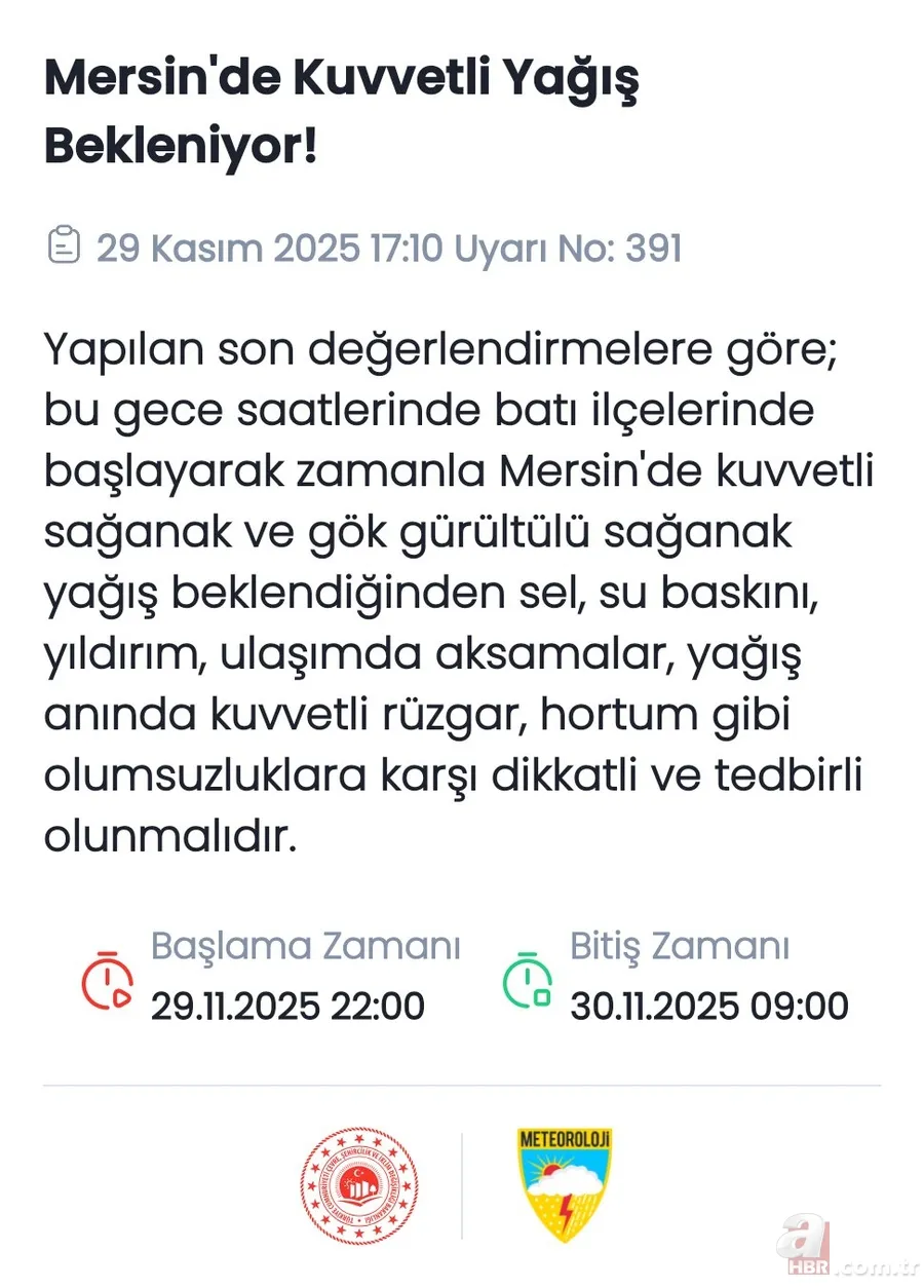 Türkiye genelinde yağış: O saatlere dikkat! Meteorolojiden 8 il için sarı ve turuncu kod 3