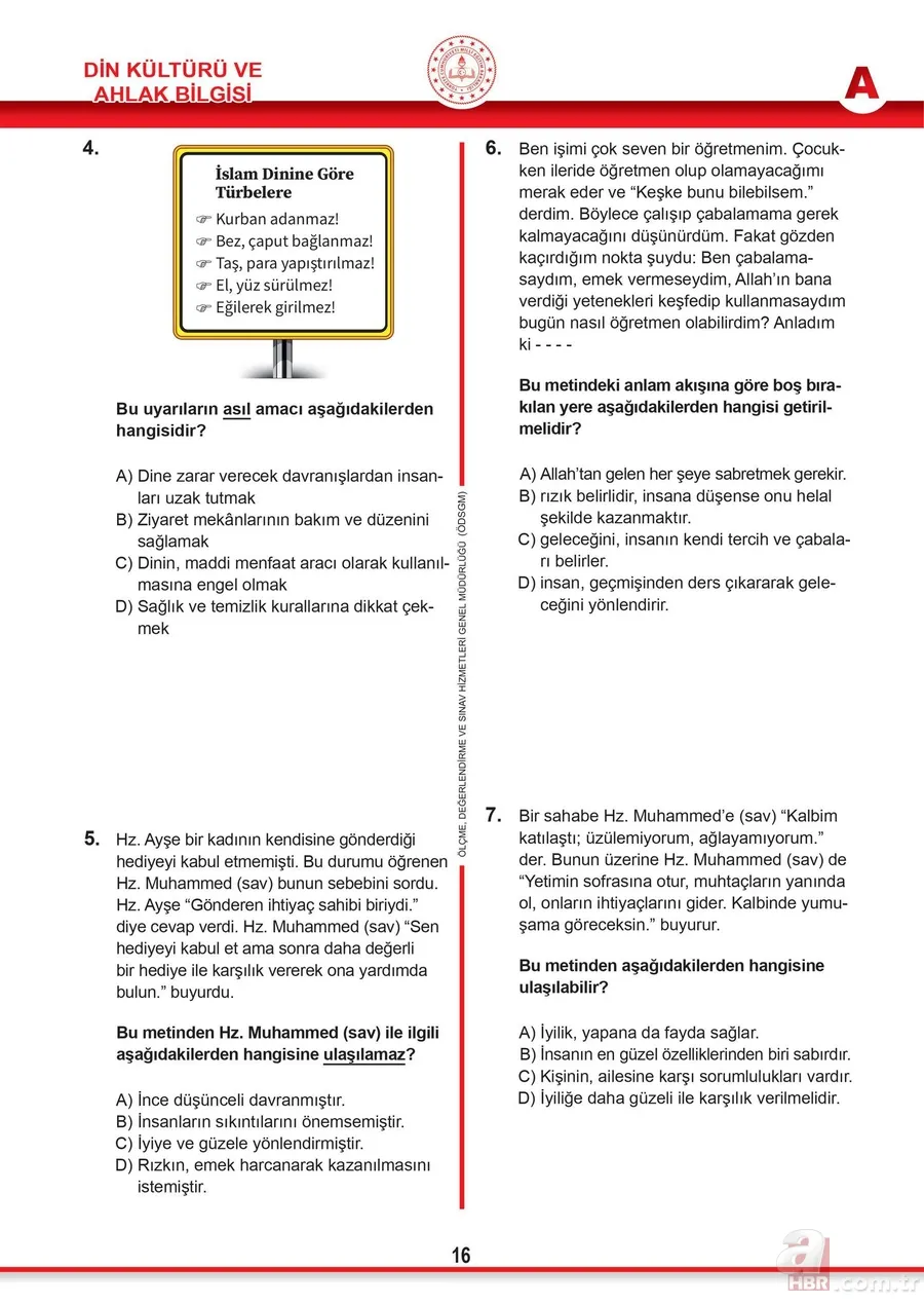 meb.gov.tr: LGS 2021 soruları ve cevapları burada! Sözel ve sayısal LGS soru kitapçığı ve cevap anahtarı tam liste 19