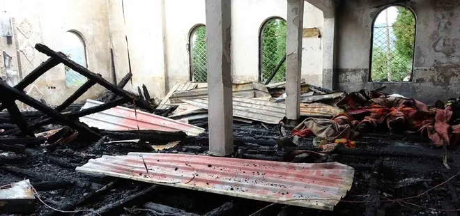 Ordu'da 60 yıllık cami küle döndü