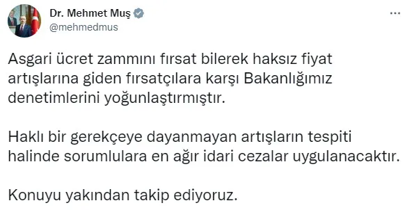 Fırsatçı zincir marketler asgari ücretin açıklamasıyla zam yarışına girdi! Vatandaşlar etiketleri ortaya çıkarttı | Bakan Muş’tan net mesaj