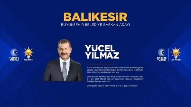 Yücel Yılmaz kimdir, kaç yaşında, nereli? AK Parti Balıkesir Büyükşehir Belediyesi başkan adayı kim oldu? 31 Mart 2024 MHP, CHP ve İYİ Parti adayları…