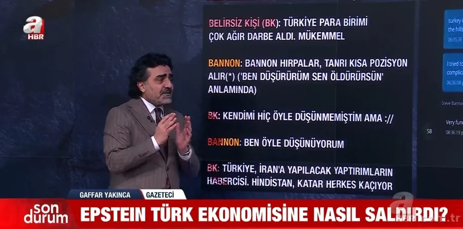 Epstein belgelerinde Türk Lirasına operasyonun şifreleri! Steve Bannon yazışmaları ortaya çıktı 2